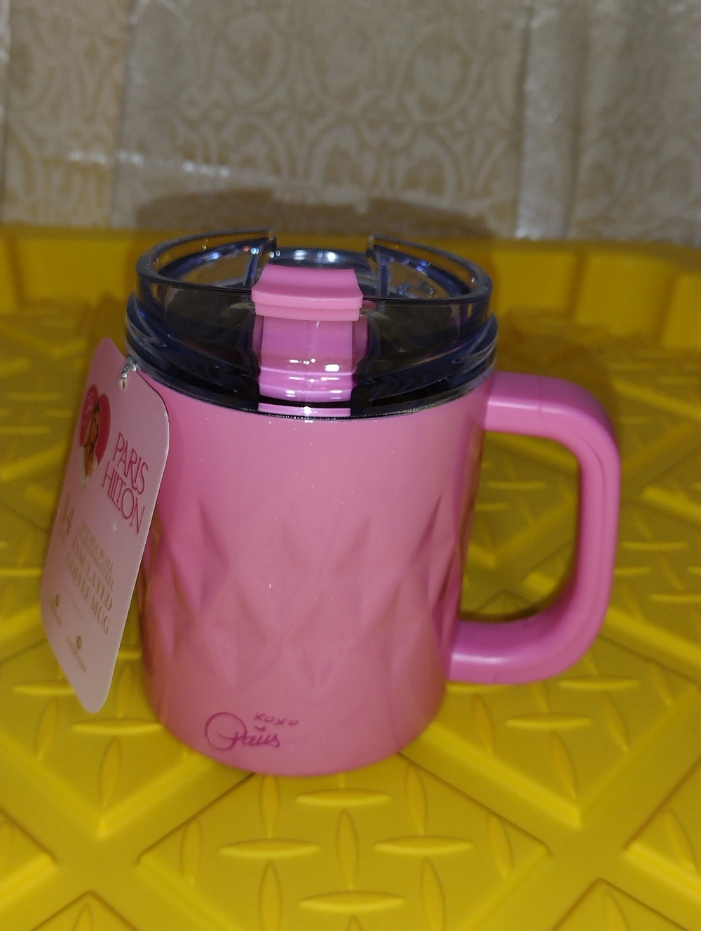 PARIS HILTON COFFEE MUG DOUBLE WALL INSULATED 14oz STAINLESS STEEL COFFEE MUG